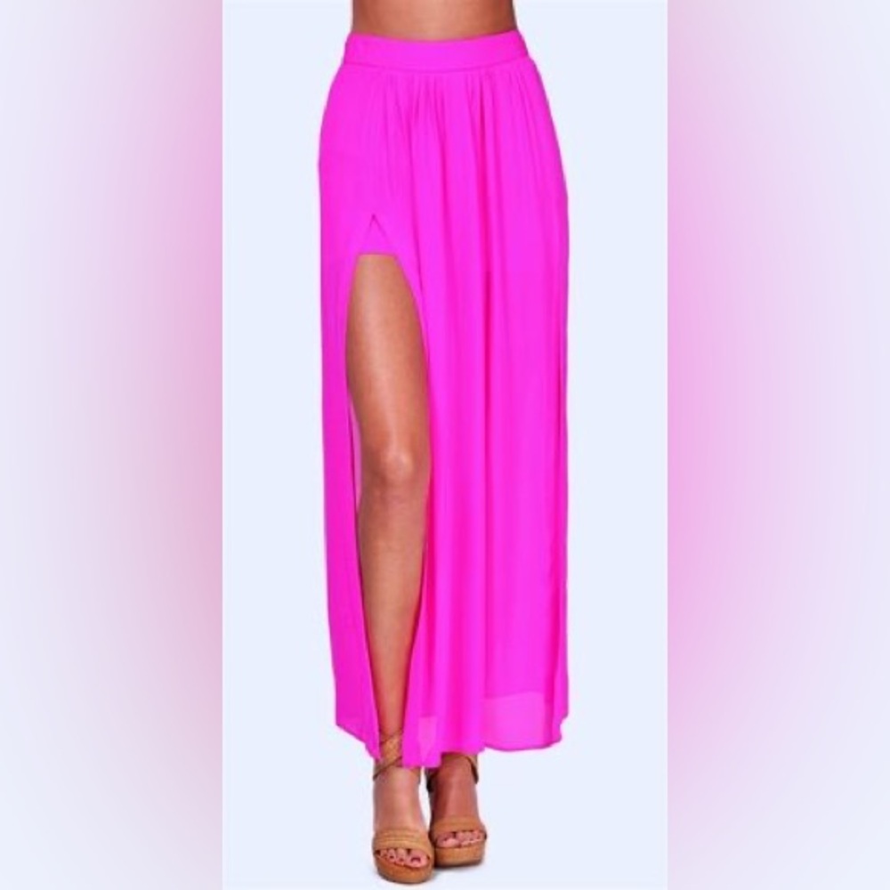 jennifer hope hot pink skirt from revolve